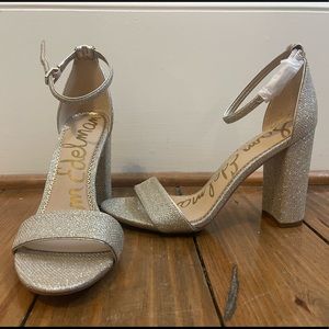 Sam Edelman Sparkly Heel “Yaro Ankle Strap Sandal” Size 9